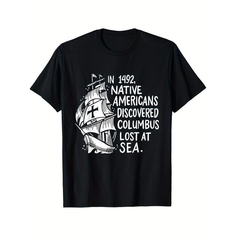 Men's Breathable 100% Cotton T-Shirt - Crew Neck, Short Sleeve, Comfortable Fit, Graphic Print, Retro Design, Ideal for...