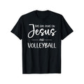 Men's Breathable Cotton Volleyball & Jesus Graphic Tee - Casual Round Neck Short Sleeve T-Shirt for Summer made in usa...