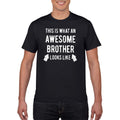 Men's Casual Black Cotton T-Shirt with Tropical Print