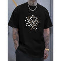 Men's Casual Round Neck Cotton Printed T-shirt, Simple Style, Comfortable Fit For Everyday Wear Made in USA Hoodie,...