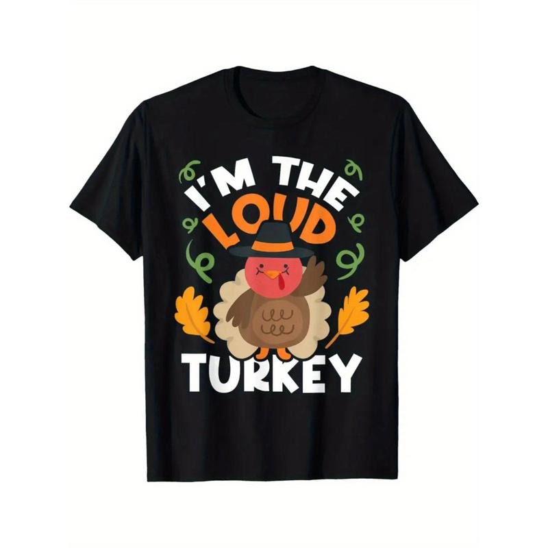 Casual Short Sleeve "I'M Loud Turkey" Cotton Machine Washable Thanksgiving & Fall Made Usa T-Shirts, Hoodie, Sweatshirt