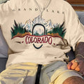 Colorado Landscape Print Drop Shoulder Regular Fit Casual Street Letter Round Neck Top Daily 90S Clothes T-Shirts, Hoodie, Sweatshirt