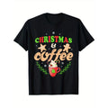 Men's Cotton Christmas Graphic Tee - Casual Short Sleeve Crew Neck T-Shirt, Perfect for Outdoor & Holiday Wear made in...