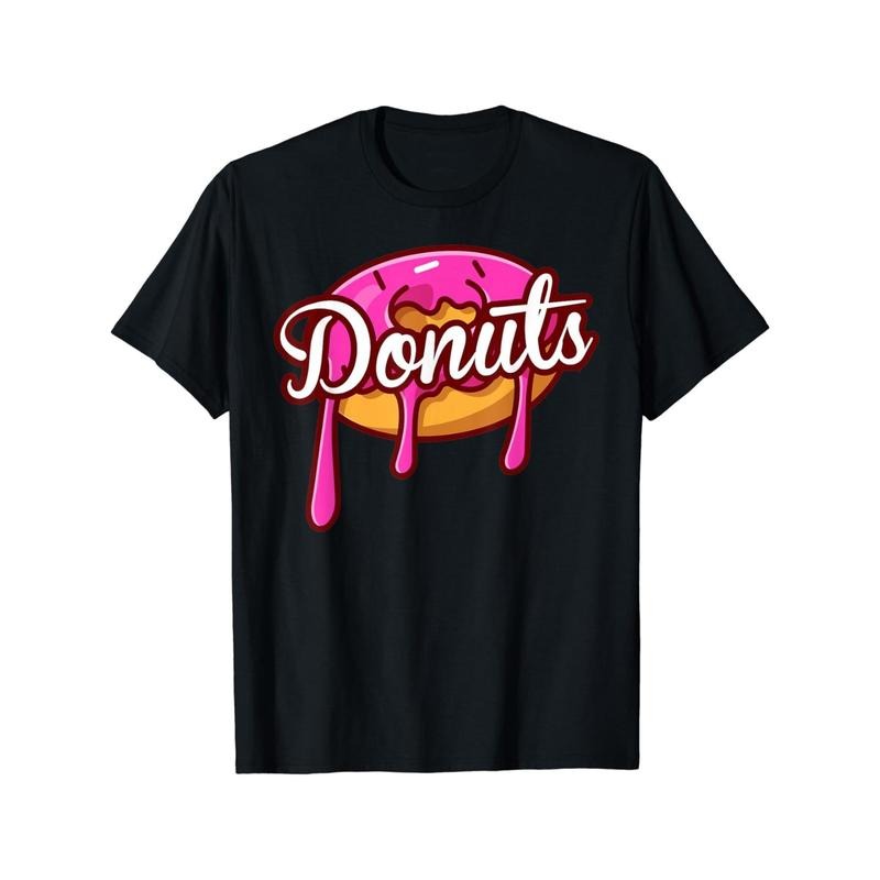 Cotton Donut Print Casual Stretchy & Machine Washable All Seasons Made Usa T-Shirts, Hoodie, Sweatshirt