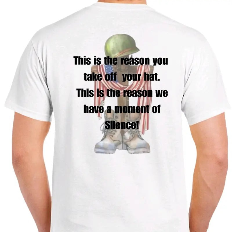 Men's Cotton Tee - Fallen Soldier T-Shirt - Casual Crewneck Short Sleeve Top