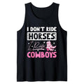 Men's Cotton Western Cowboy Print Sleeveless Tank Top - "I Ride COWBOYS" Graphic, Loose Fit, Summer Casual Outfit,...