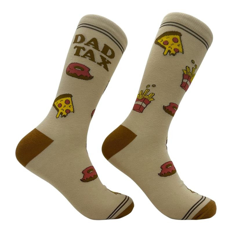 Men's Dad Tax Socks Funny Sarcastic Fathers Day Graphic Novelty Footwear For Men Funny Graphic Socks Comfortable Fitted...