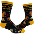 Men's Drinks Well With Otters Socks Funny Beer Party Novelty Drinking Footwear Funny Graphic Socks Comfortable Fitted...