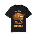 Men's FUNNY TURKEY Print Crew Neck Short Sleeve, Casual Daily Pure Cotton T-shirt, Men's Clothing For Summer Outdoor...