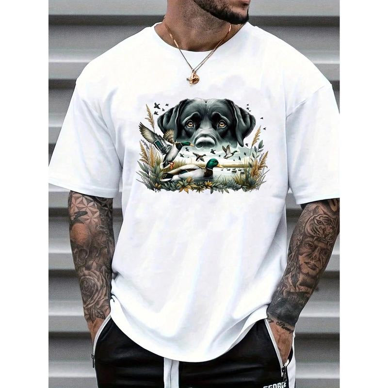 Men's Fashion Labrador Retriever Hunting Duck Print T-Shirt Made in USA Hoodie, Sweatshirt | GrindPrints.com