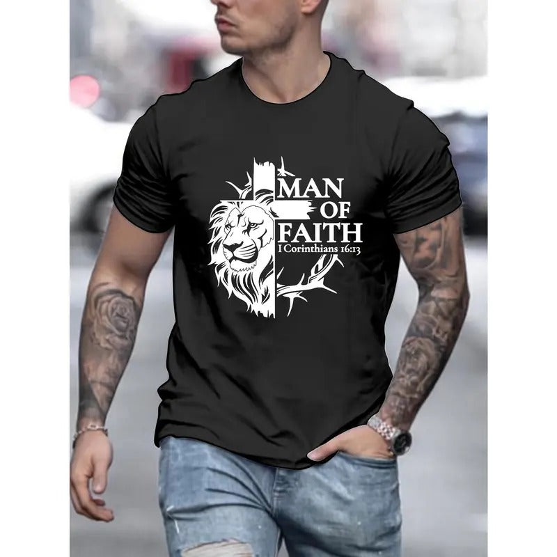 Men's Fashionable Crew Neck Short Sleeve Sports T-Shirt