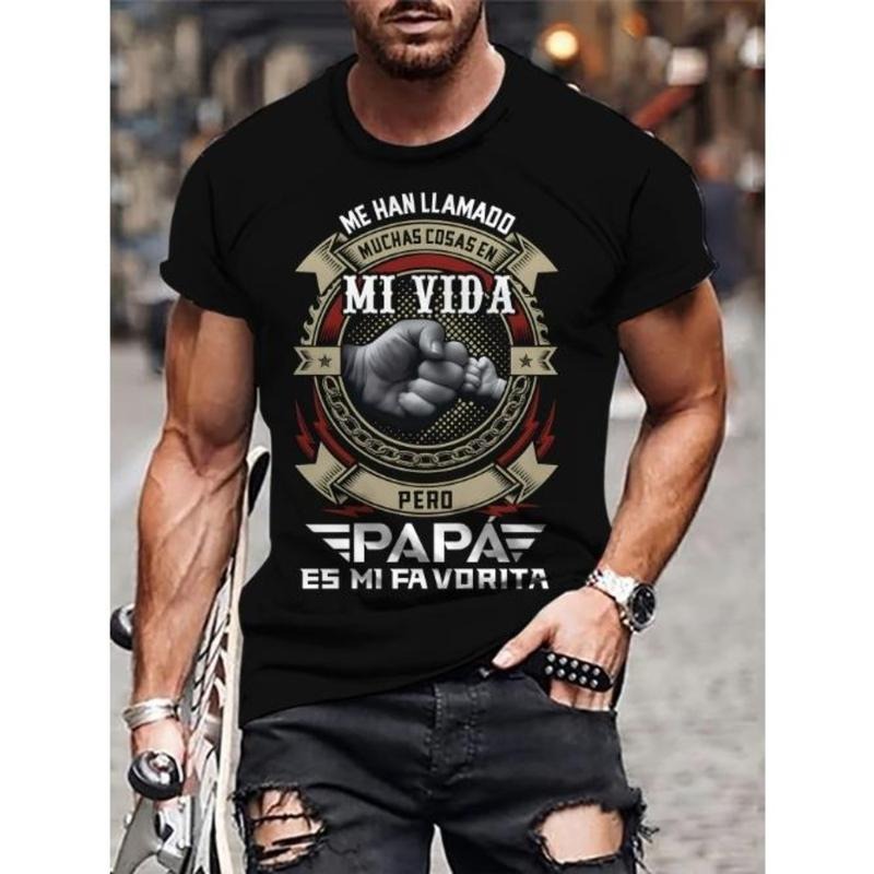 Men's Fists Print T-shirt, Active Short Sleeve Crew Neck Tee, Men's Clothing For Outdoor Made in USA Hoodie, Sweatshirt