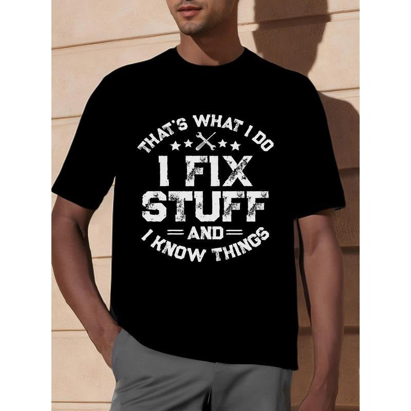 Men's Funny I fix Stuff T-Shirt Mechanic Engineer Garage Tee Shirt Made in USA Hoodie, Sweatshirt | GrindPrints.com