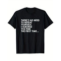 Men's Funny Print Cotton Top, Casual Short Sleeve Crew Neck T-shirt, Men's Clothing For Outdoor made in usa Hoodie,...
