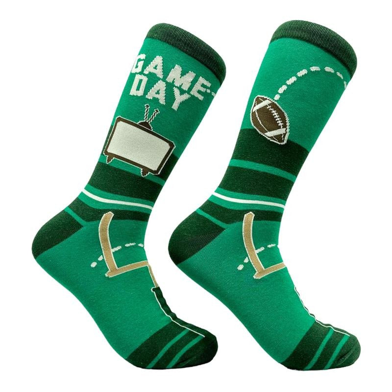 Men's Game Day Socks Funny Football Games Touchdown Footwear Funny Graphic Socks Comfortable Fitted Spandex...