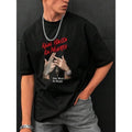 Men's Gesture & Letter Print Casual & Commuting Round Neck T-Shirt Made In USA Hoodie, Sweatshirt | GrindPrints.com