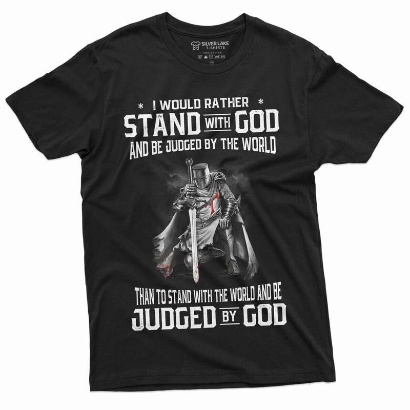 Men's God Jesus T-shirt Stand by God Tee  Jesus Christian Inspirational Tee T-Shirt Hoodie, Sweatshirt | GrindPrints.com