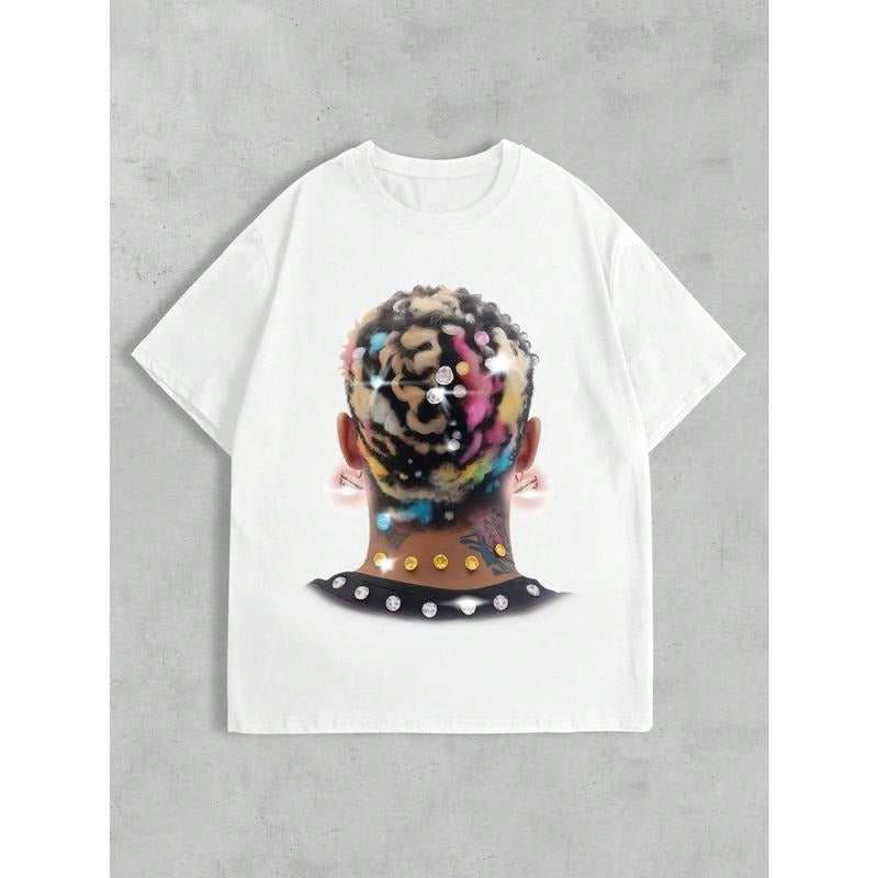 Men's Graphic Print Crew Neck Short Sleeve T-Shirt, Summer Made in USA Hoodie, Sweatshirt | GrindPrints.com