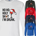Men's Ho Ho Funny Santa Chirtmas Full Sleeve T-Shirt USA Xmas New Gift Unisex Hoodie, Sweatshirt | GrindPrints.com