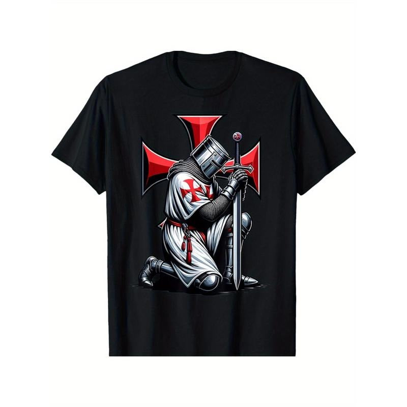 Men's Knight Templar Christian Warrior Crusader T-Shirt