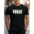 Men's Letter Print Round Neck T-Shirt Made In USA Hoodie, Sweatshirt | GrindPrints.com