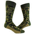 Men's My Feet Are Hiding Socks Funny Camo Army Print Hunting Novelty Graphic Footwear Funny Graphic Socks Comfortable...