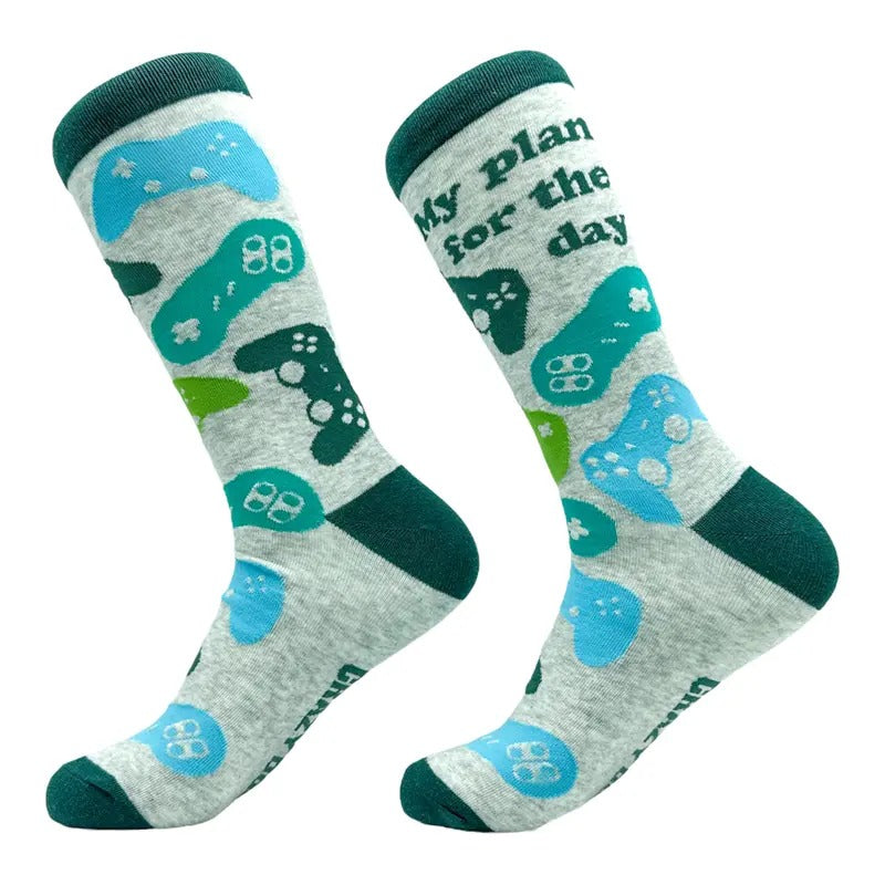My Plan Day Socks Funny Gamer Video Game Lovers Footwear Funny Socks Comfortable Fitted Spandex Cottonstyle{N002}2 T-Shirts, Hoodie, Sweatshirt