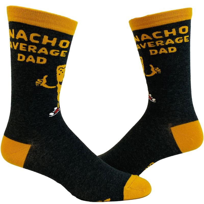 Men's Nacho Average Dad Socks Funny Cinco De Mayo Sombrero Novelty Footwear Funny Graphic Socks Comfortable Fitted...
