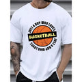 Men's New Stylish Casual Sports, BASKETBALL Printed T-shirt Short Sleeve Outdoor Fitness Summer Round Neck T-shirt made...
