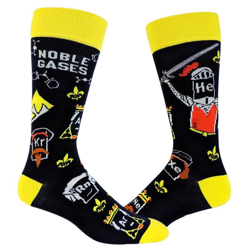 Men's Noble Gases Socks Funny Science Chemistry Footwear Funny Graphic Socks Comfortable Fitted Spandex Cotton T-Shirts,...
