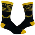 Men's Of Course I Talk to Myself Sometimes I Need Expert Advice Funny Sarcasm Socks Funny Graphic Socks Comfortable...