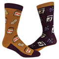 Men's Peanut Butter and Jelly Socks Funny Lunch Jam Sandwich Graphic Novelty Vintage Footwear Funny Graphic Socks...