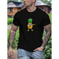 Pineapple Print Casual Breathable Polyester Crew Neck Short Sleeve Summer Made Usa T-Shirts, Hoodie, Sweatshirt