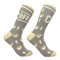 Men's Powered By Coffee Socks Funny Caffeine Lovers Novelty Socks Funny Graphic Socks Comfortable Fitted Spandex Cotton...