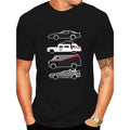 Men's Premium Casual Graphic Tee - Stylish Black Short Sleeve T-Shirt with Unique Car Print, Round Neck, Summer Fashion,...