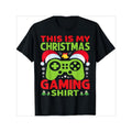 Men's Premium Cotton Graphic Tee - 'This Is My Video Gaming Christmas Shirt' | Casual Short Sleeve Crew Neck T-Shirt for...
