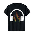 Men's Premium Cotton T-Shirt with Music Headphones Design