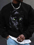 Men's Regular Fit Animal Print Sweatshirt, Casual Soft Comfy Long Sleeve Crew Neck Pullover for Spring & Fall, Fashion...