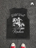 Men's Regular Fit Horse Riding Print Graphic Tank Top, Casual Sleeveless Top for Summer, Fashion Men's Clothes for Daily...