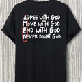 Men's Regular Fit Letter Graphic Drop Shoulder Tee, Casual Soft Comfy Streetwear Half Sleeve Round Neck T-Shirt for...