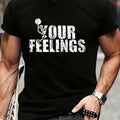 Men's Regular Fit Letter Print Round Neck Tee, Casual Short Sleeve Crew Neck Graphic T-shirt for Summer, Men's Top for...