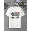 Men's Round Neck Short Sleeve T-Shirt With Slogan Print Made in USA Hoodie, Sweatshirt | GrindPrints.com