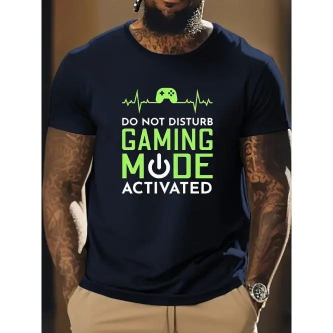 Round Neck Short Sleeve DO NOT DISTURB GAMING MODE ACTIVATED Print Casual Comfy Lightweight Summer Top Made USA T-Shirts, Hoodie, Sweatshirt