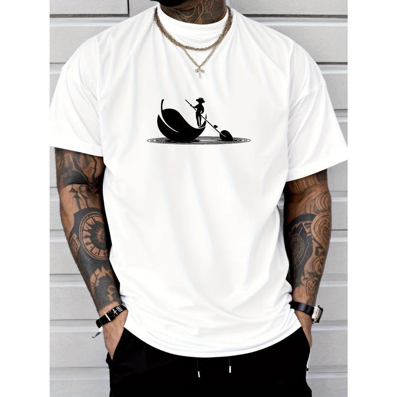 Men's Simple Style Crew Neck Short Sleeve T-Shirt