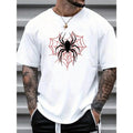 Men's Spider Print Round Neck Short Sleeve T-Shirt Made in USA Hoodie, Sweatshirt | GrindPrints.com
