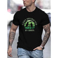 Men's Stylish Birds Pattern T-Shirt, Casual Breathable Crew Neck Short Sleeve Tee Top For City Walk Street Hanging...