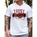 Men's T-Shirt With Snake Trust No One Graphic Print, Casual Short Sleeve Tee Made in USA Hoodie, Sweatshirt | GrindPrints.com