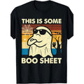 Men's T-shirt Funny Boo Cool Cute Ghost Halloween Retro Print, Men's Round Neck Short Sleeve T-shirt - Sport Fashion...