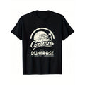 Men's T-shirt, Letter Printed Graphic And Letters Plant Rose Flowers Men'S Clothing American Retro Fashion And Leisure...
