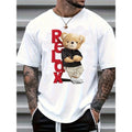 Men's Trendy Bear Print Short Sleeve T-Shirt